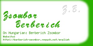 zsombor berberich business card